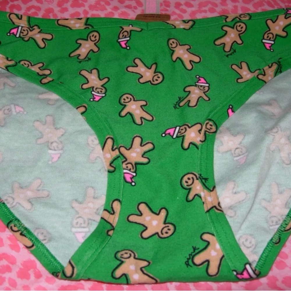 Victoria's Secret PINK Sexy Bikini V-Cut Gingerbread Man Cookies Christmas NWT
